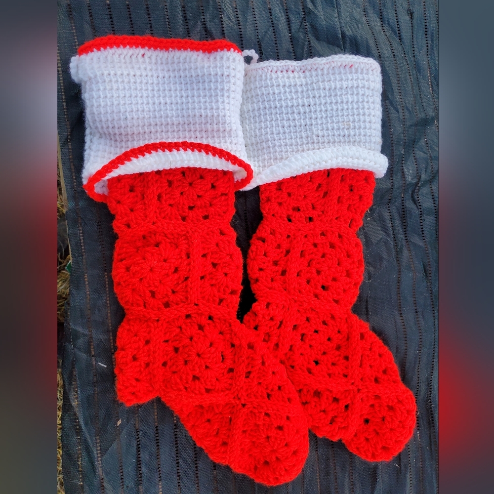 Christmas Stockings Hand knitted.